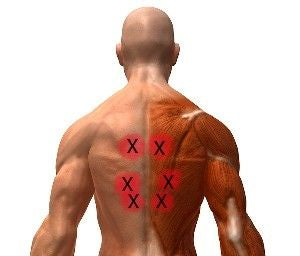 Muscle knots in between your shoulder blades